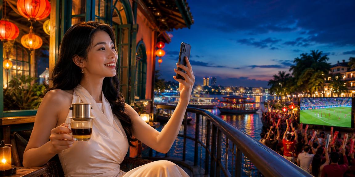 Người dùng Hà Nội truy cập nền tảng thể thao trực tuyến trên điện thoại