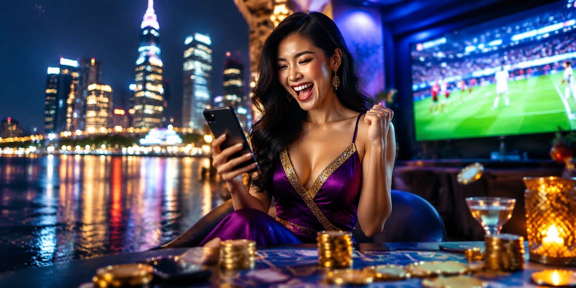 Người dùng TP.HCM chơi live casino trên điện thoại trong căn hộ hiện đại buổi tối